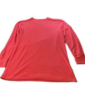 Architect Jean Co Pink Thermal Top Women’s Large L Long Sleeve Waffle Knit